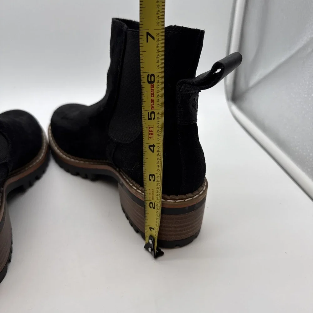 Bertuchi Women's Black Suede Chelsea Pull Up Boots, Size EU 38, US 7.5 M Spain